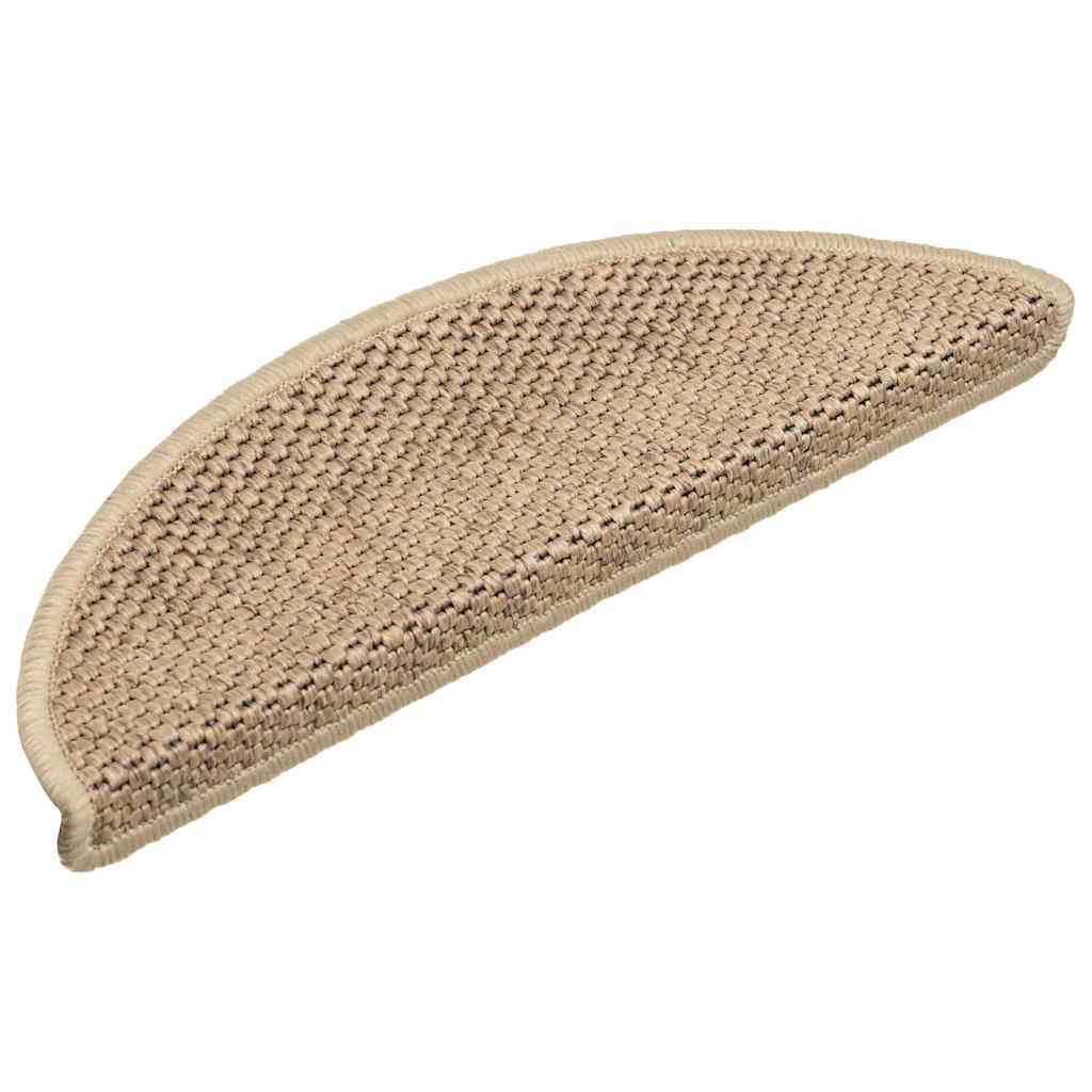 

vidaXL Trapmatten zelfklevend 15 st sisal-look 56x20 cm zandkleurig