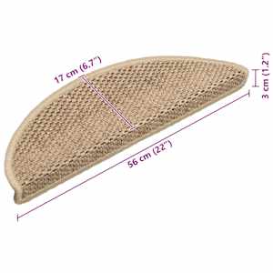 Samolepící nášlapy na schody vzhled sisal 15 ks 56x17x3 cm - obrázek 9
