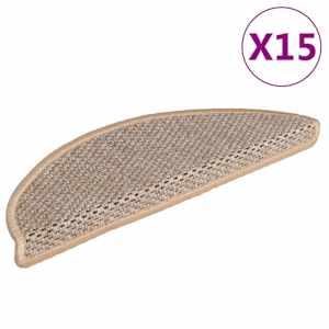 vidaXL isekleepuv trepivaip, 15 tk, 56x17x3 cm, helebeež