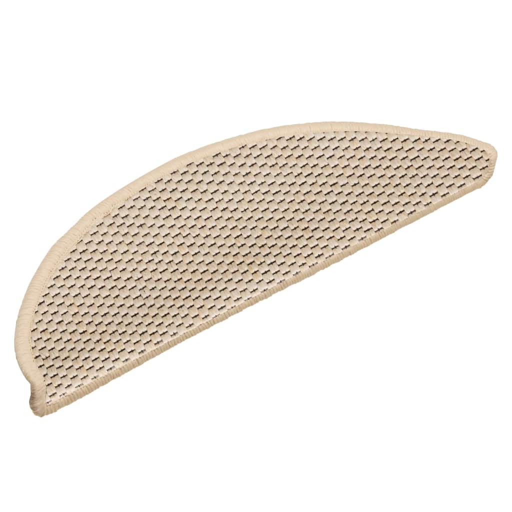 

vidaXL Trapmatten zelfklevend 15 st sisal-look 56x20 cm crèmekleurig