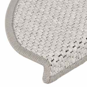 Samolepicí nášlapy na schody sisal 15 ks 65 x 21 x 4 cm platina - obrázek 7