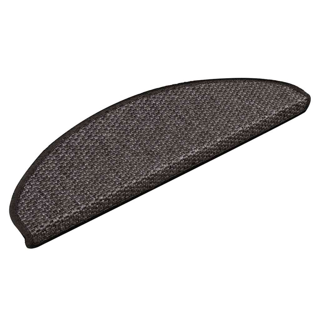 

vidaXL Trapmatten zelfklevend 15 st sisal-look 65x25 cm antracietkleur