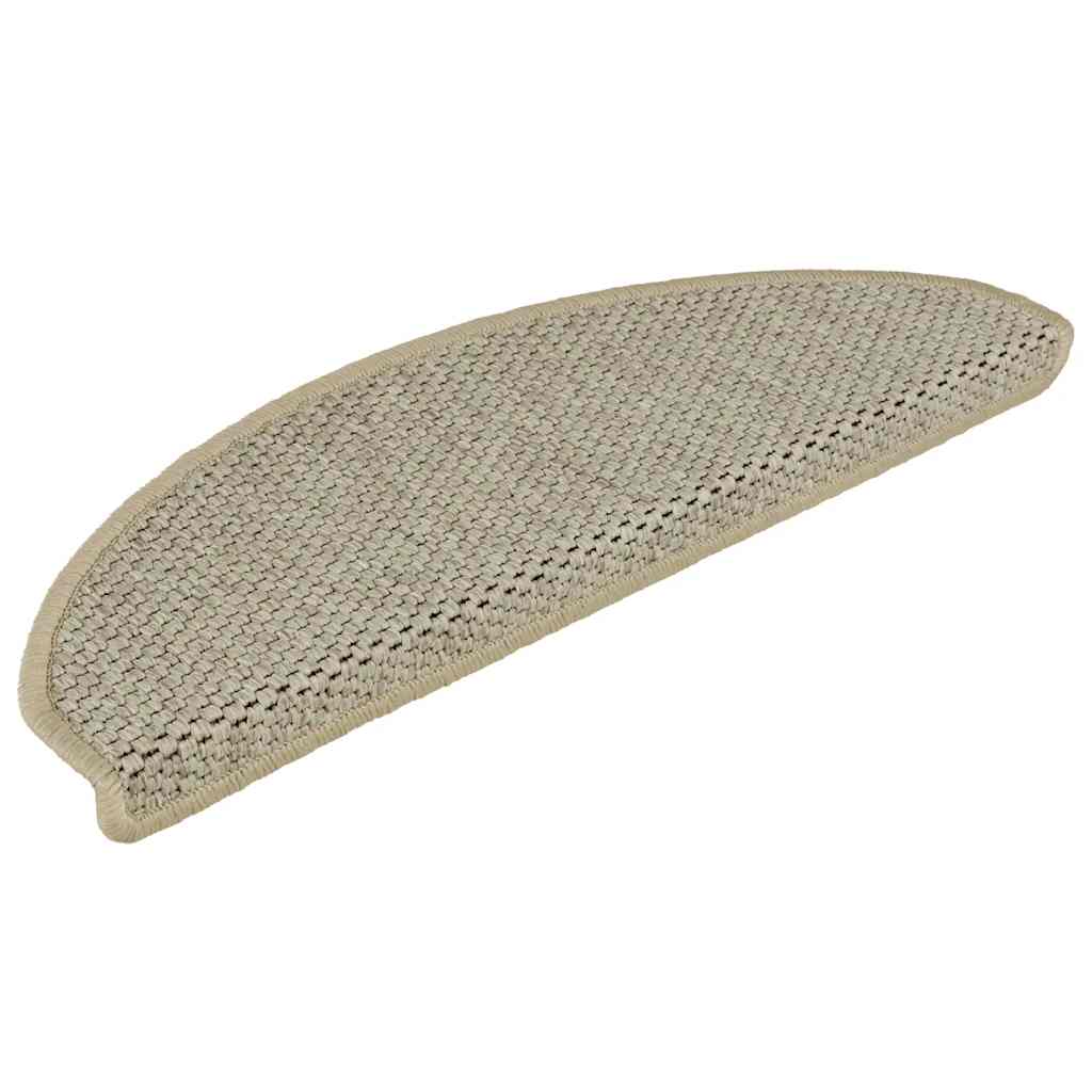 vidaXL Trapmatten zelfklevend 15 st sisal-look 65x21x4 cm lichtgroen afbeelding