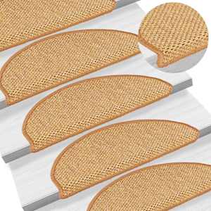 Samolepicí nášlapy na schody vzhled sisal 15 ks 65x21x4cm sisal - obrázek 6