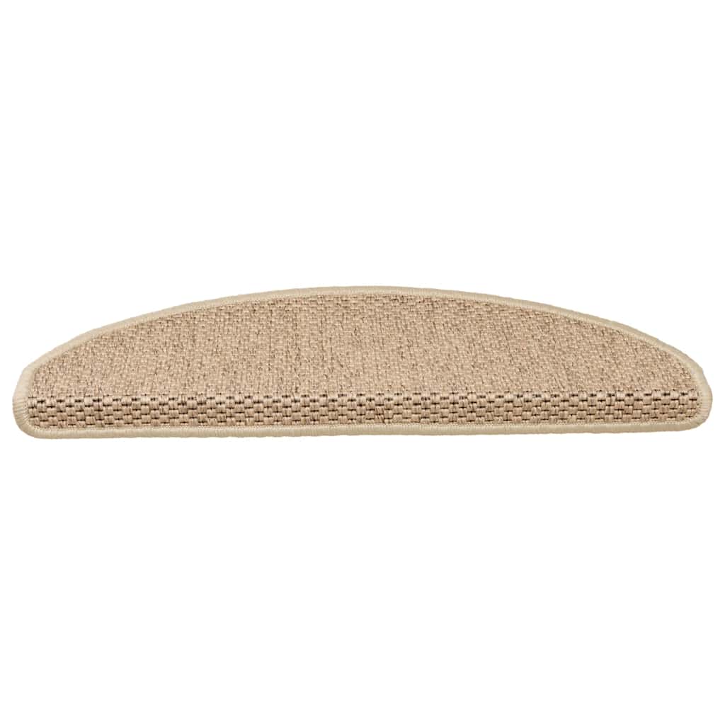 Thumbnail - vidaXL Treppenmatten Selbstklebend Sisal-Optik 15 Stk. 65x21x4 cm Sand