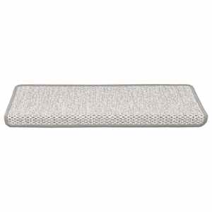 Samolepicí nášlapy na schody sisal 15 ks 65 x 21 x 4 cm platina - obrázek 3