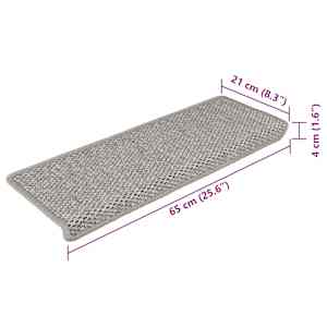 Samolepící nášlapy na schody vzhled sisal 15 ks 65x21x4 cm - obrázek 8