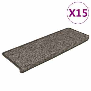 vidaXL isekleepuv trepivaip, 15 tk, 65x21x4 cm, hall jabeež