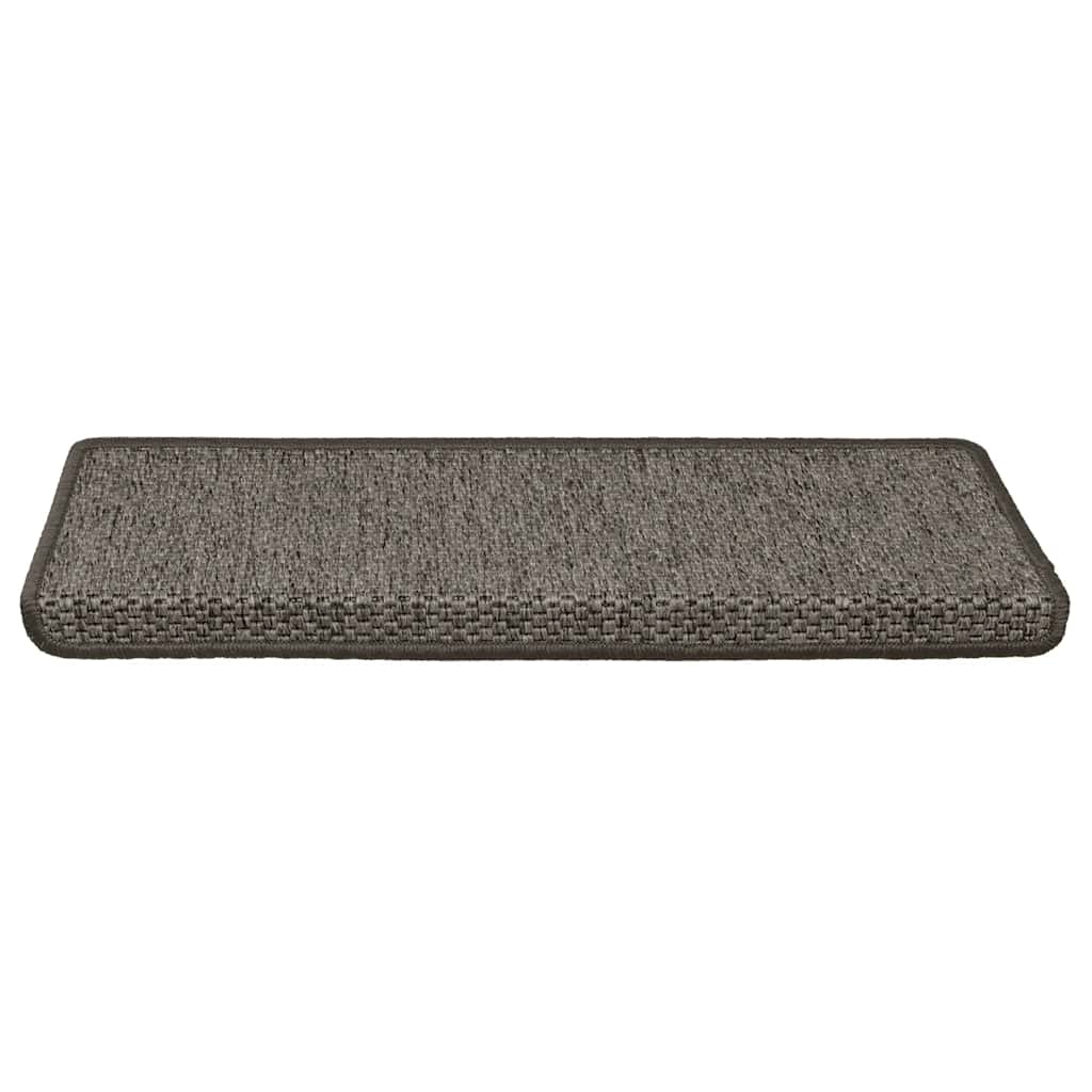 Thumbnail - vidaXL Treppenmatten Selbstklebend Sisal 15Stk. 65x21x4cm Grau & Beige