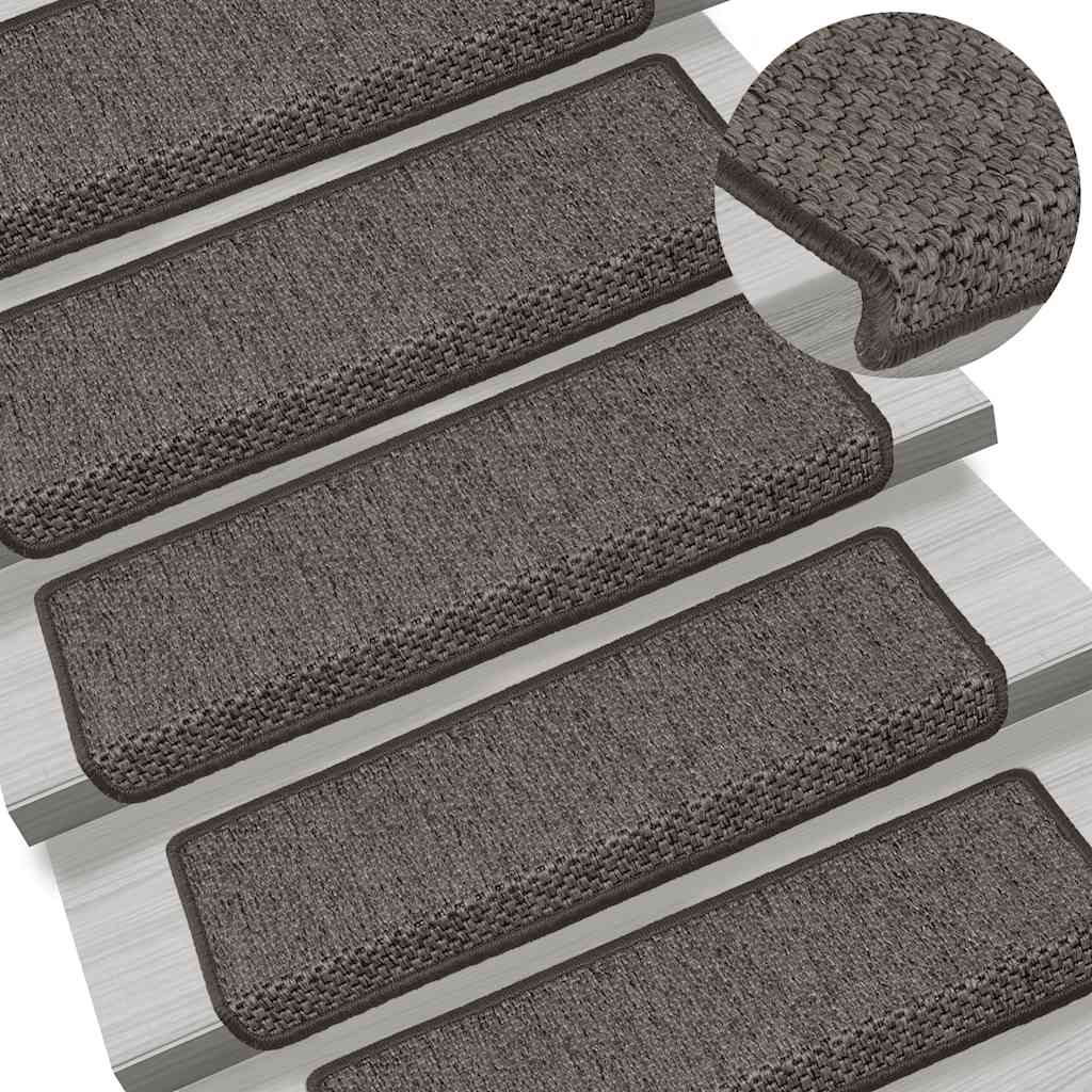Tapis D'escalier Autocollants 15 Pcs 65x25 Cm Gris Et Beige VidaXL 18 width=274