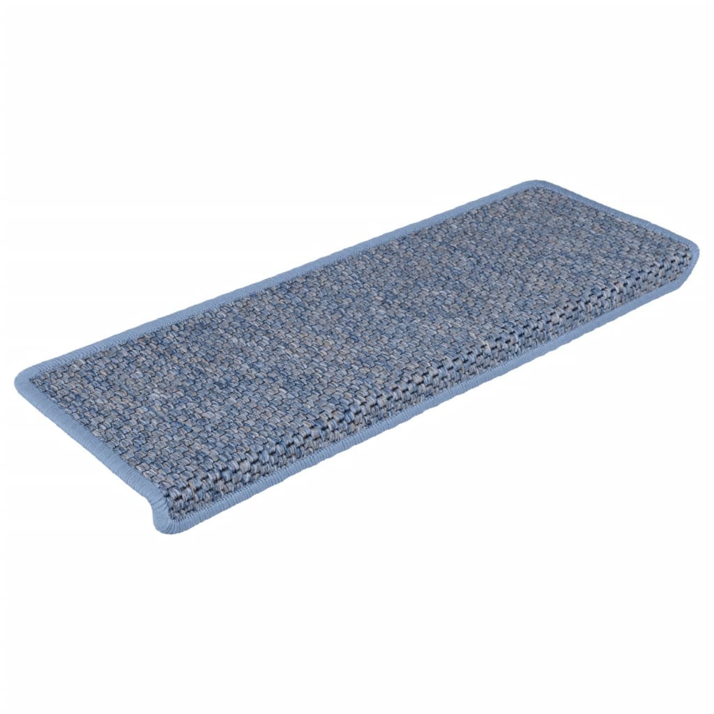 

vidaXL Trapmatten zelfklevend 15 st sisal-look 65x25 cm blauw