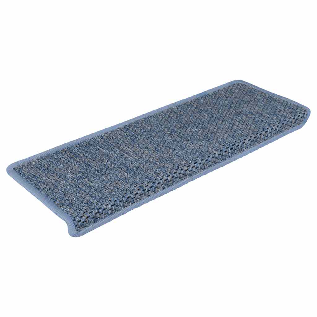 vidaXL Samolepiace nášľapy na schody vzhľad sisal 15ks 65x21x4cm modré