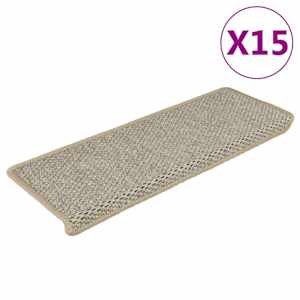 vidaXL isekleepuv trepivaip, 15 tk, 65x21x4 cm, heleroheline