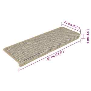 Samolepící nášlapy na schody vzhled sisal 15ks 65x21x4cm zelené - obrázek 8