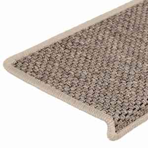 Samolepící nášlapy na schody vzhled sisal 15ks 65x21x4cm béžové - obrázek 7