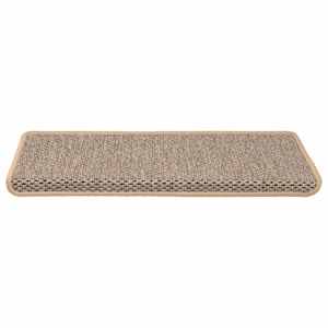 Samolepicí nášlapy na schody sisal 15ks 65x21x4cm světle béžové - obrázek 3
