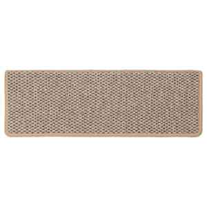Samolepicí nášlapy na schody sisal 15ks 65x21x4cm světle béžové - obrázek 4