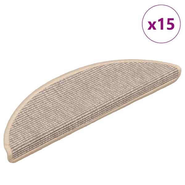 vidaXL trepimatid 15 tk 56 x 17 x 3 cm h&otilde;bedased poolringikujulised