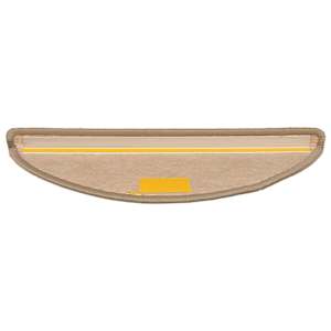 Schodové rohože 15 ks 56 x 17 x 3 cm tmavě béžové, půlkulaté - obrázek 4