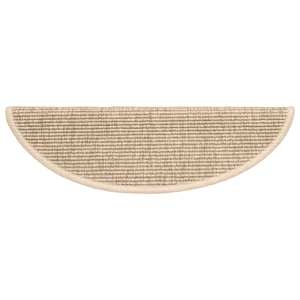 Schodové rohože 15 ks 56 x 17 x 3 cm světle béžové, půlkulaté - obrázek 6