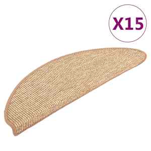 vidaXL trepimatid 15 tk 56 x 17 x 3 cm helepruunid poolringikujulised