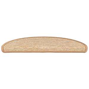Schodové rohože 15 ks 56 x 17 x 3 cm světle hnědé půlkulaté - obrázek 4