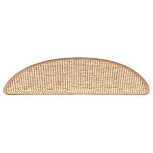 Schodové rohože 15 ks 56 x 17 x 3 cm světle hnědé půlkulaté - obrázek 6