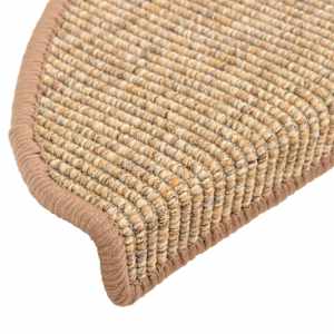 Schodové rohože 15 ks 56 x 17 x 3 cm světle hnědé půlkulaté - obrázek 7