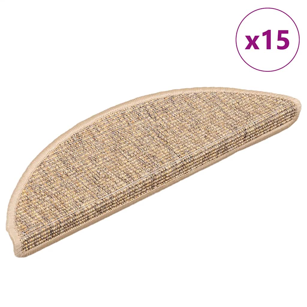 Tapis d'escalier autocollants 15 pcs 56x17x3 cm Orange