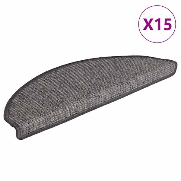 vidaXL trepimatid 15 tk 65 x 21 x 4 cm beež ja hall poolringikujuline suur