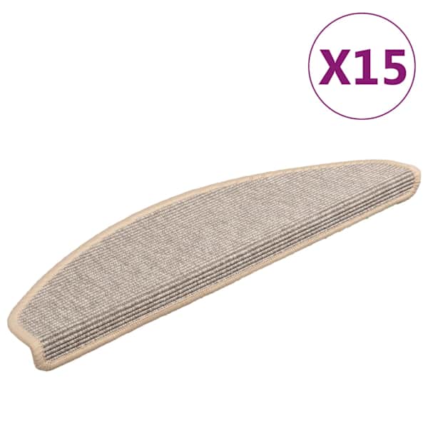 vidaXL trepimatid 15 tk 65 x 21 x 4 cm h&otilde;bedased poolringikujulised suured