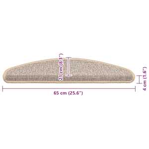 Schodové rohože 15 ks 65 x 21 x 4 cm stříbrné, půlkulaté, velké - obrázek 9