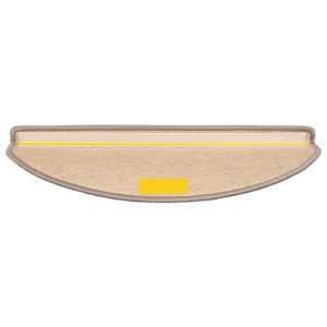 Schodové rohože 15 ks 65 x 21 x 4 cm tmavě béžové, půlkulaté, velké - obrázek 5