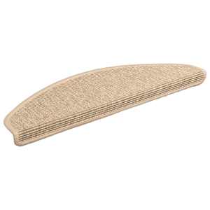 Schodové rohože 15 ks 65 x 21 x 4 cm světle béžové, půlkulaté, velké - obrázek 3