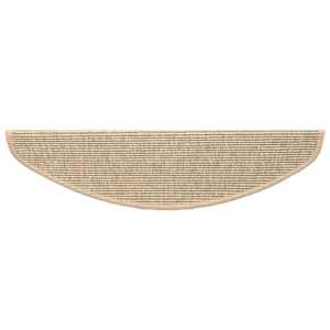 Schodové rohože 15 ks 65 x 21 x 4 cm světle béžové, půlkulaté, velké - obrázek 6