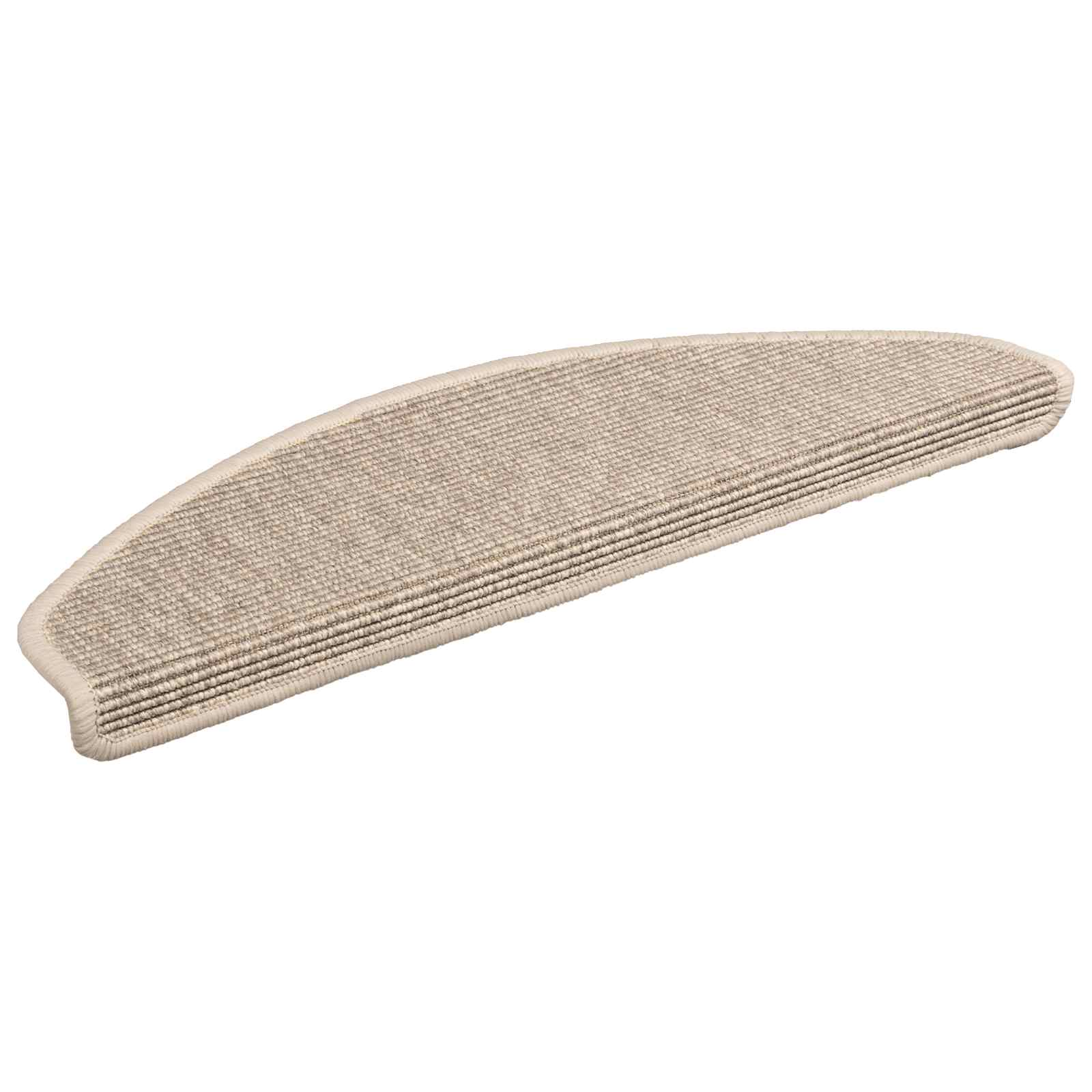 vidaXL Stufenmatten 15 Stk. 65x21x4 cm Hellbeige Halbrund Groß