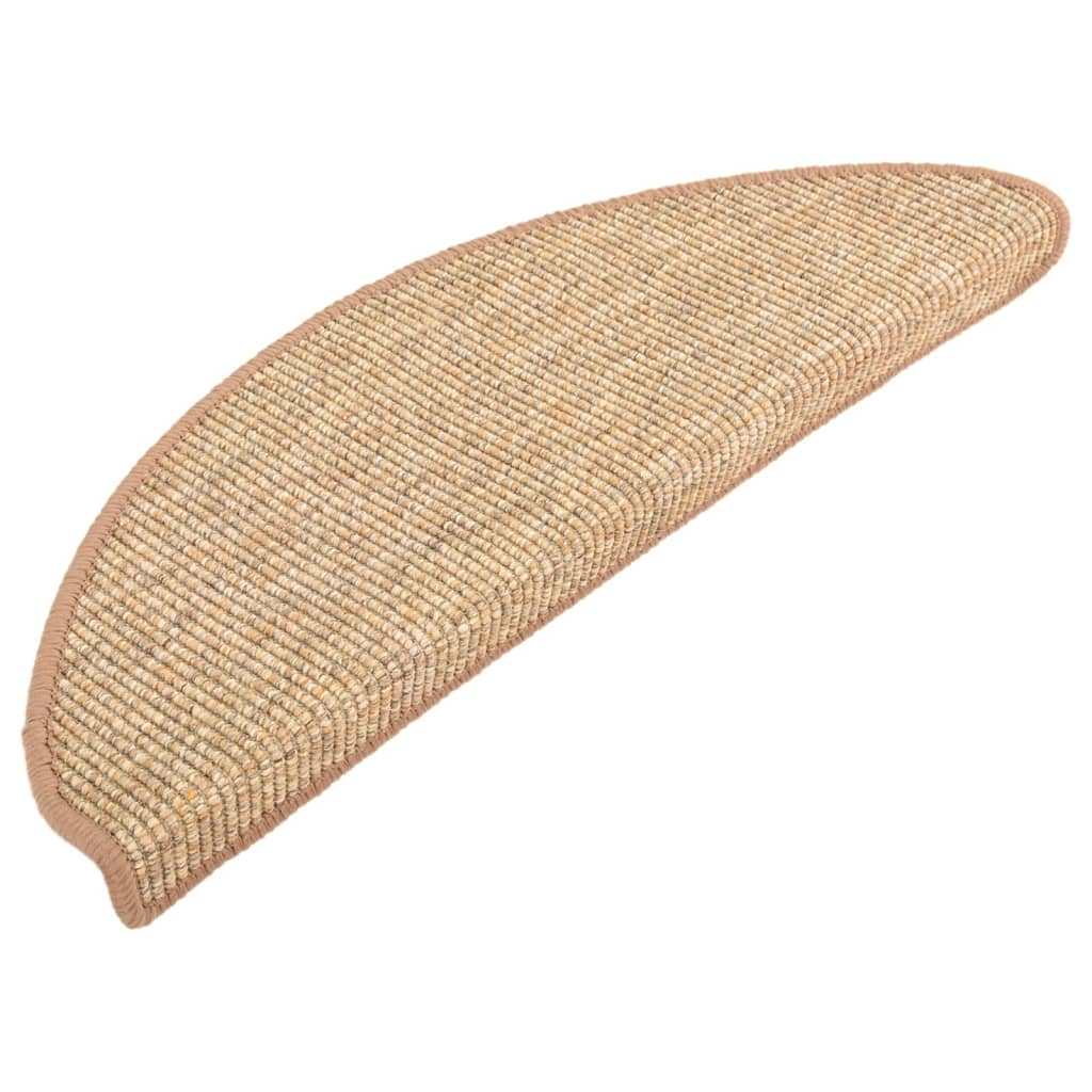 vidaXL Samolepiace nášľapy na schody 15 ks bledohnedé 65x21x4 cm