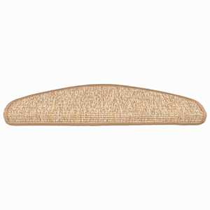 Schodové rohože 15 ks 65 x 21 x 4 cm světle hnědé, půlkulaté, velké - obrázek 4