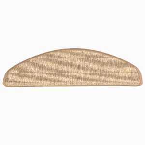 Schodové rohože 15 ks 65 x 21 x 4 cm světle hnědé, půlkulaté, velké - obrázek 6