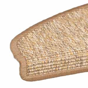 Schodové rohože 15 ks 65 x 21 x 4 cm světle hnědé, půlkulaté, velké - obrázek 7