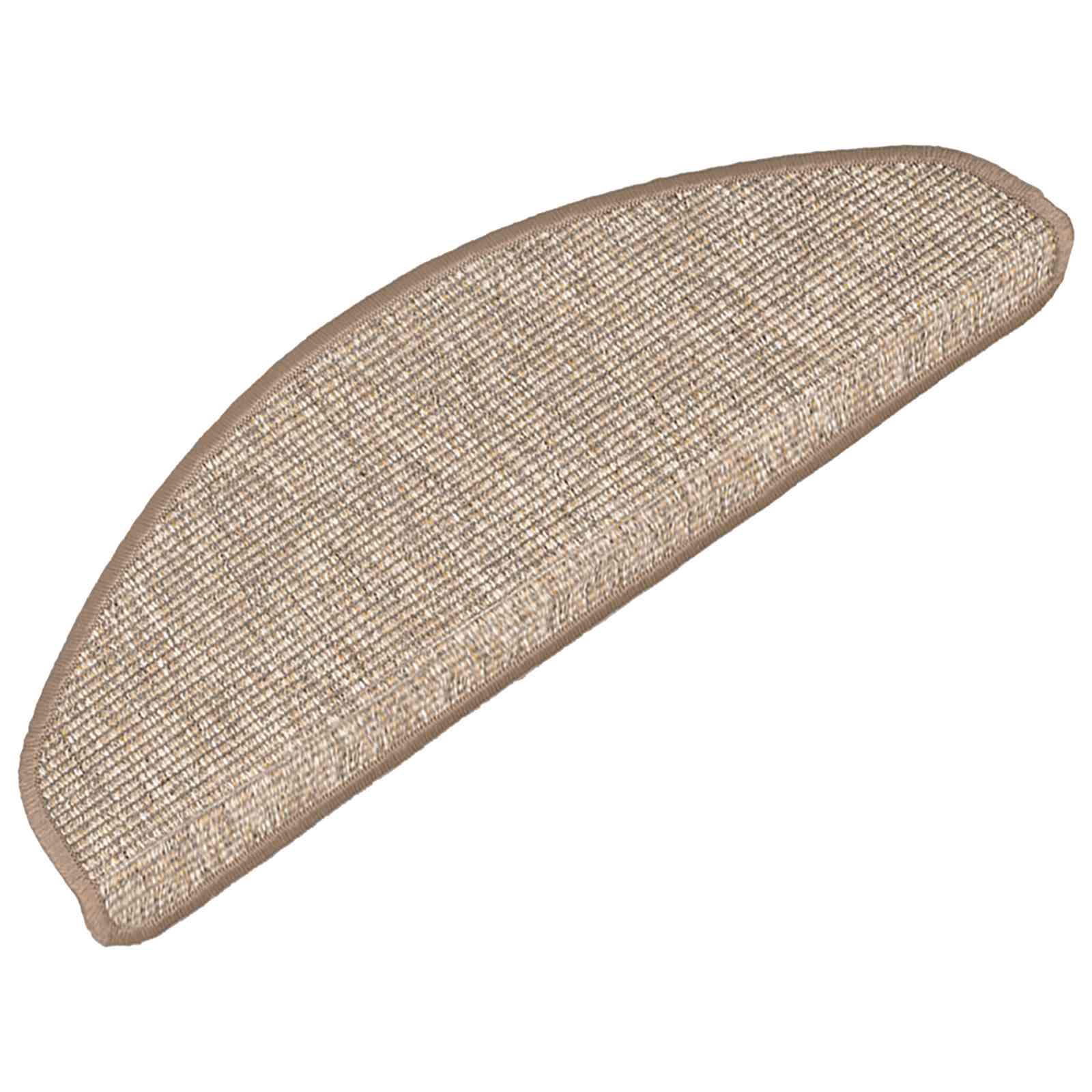 vidaXL Schodové rohože 15 ks 65x21x4 cm svetlohnedé polkruhové veľké