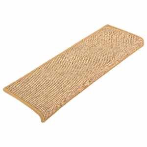 vidaXL Trappematter 15 stk 65x21x4 cm sisal rektangul&aelig;r kant