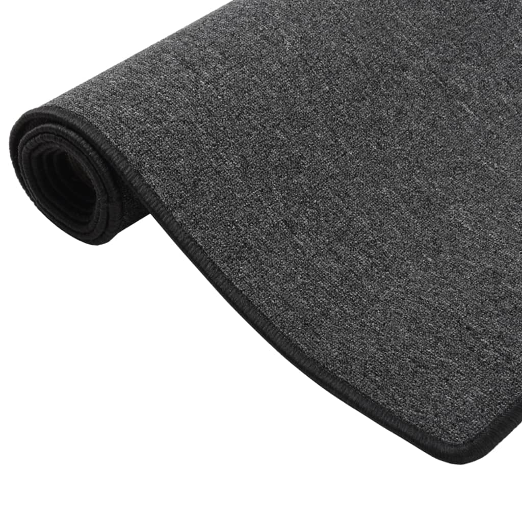vidaXL Tapijtloper 80x150 cm antracietkleurig afbeelding