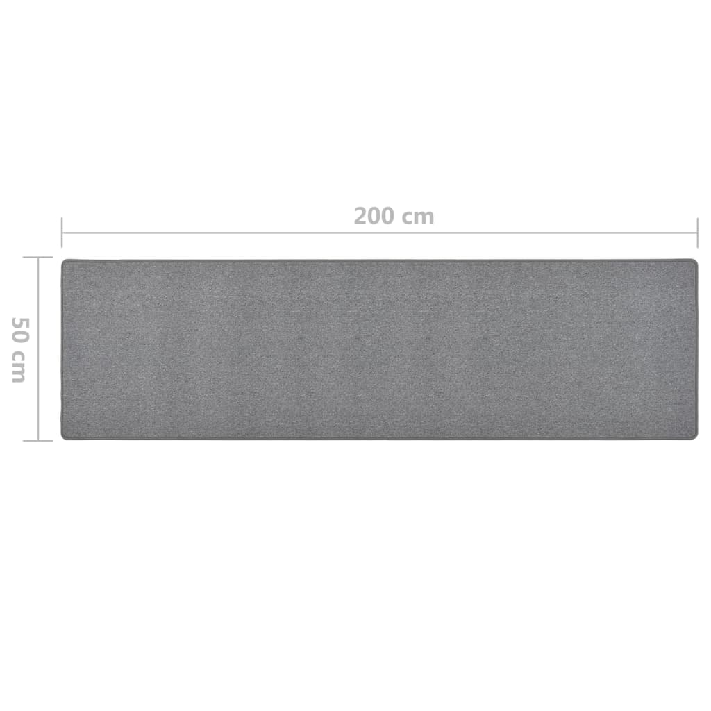 Kobercový behúň tmavo sivý 50x200 cm