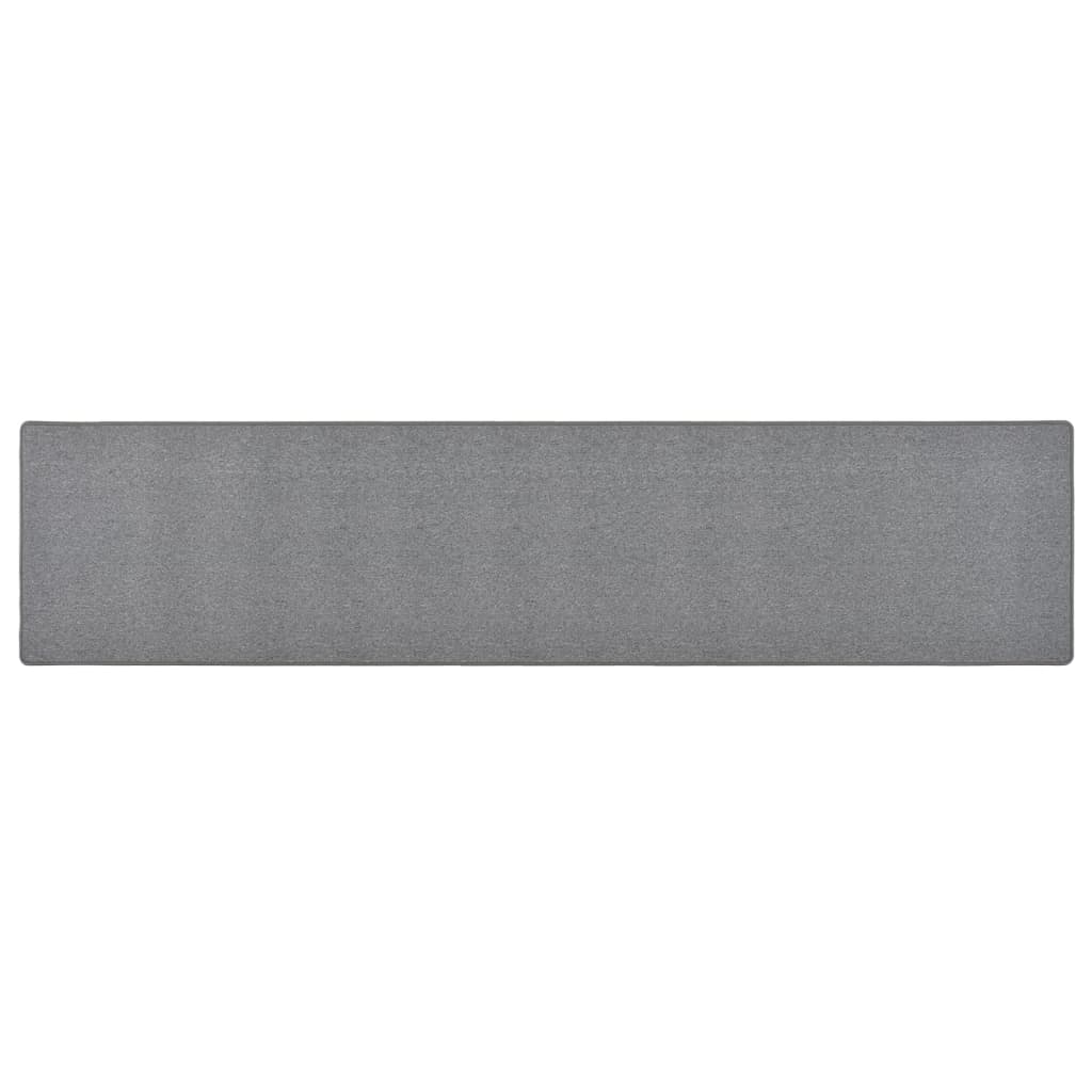 vidaXL Tapis de couloir Gris foncé 50x250 cm