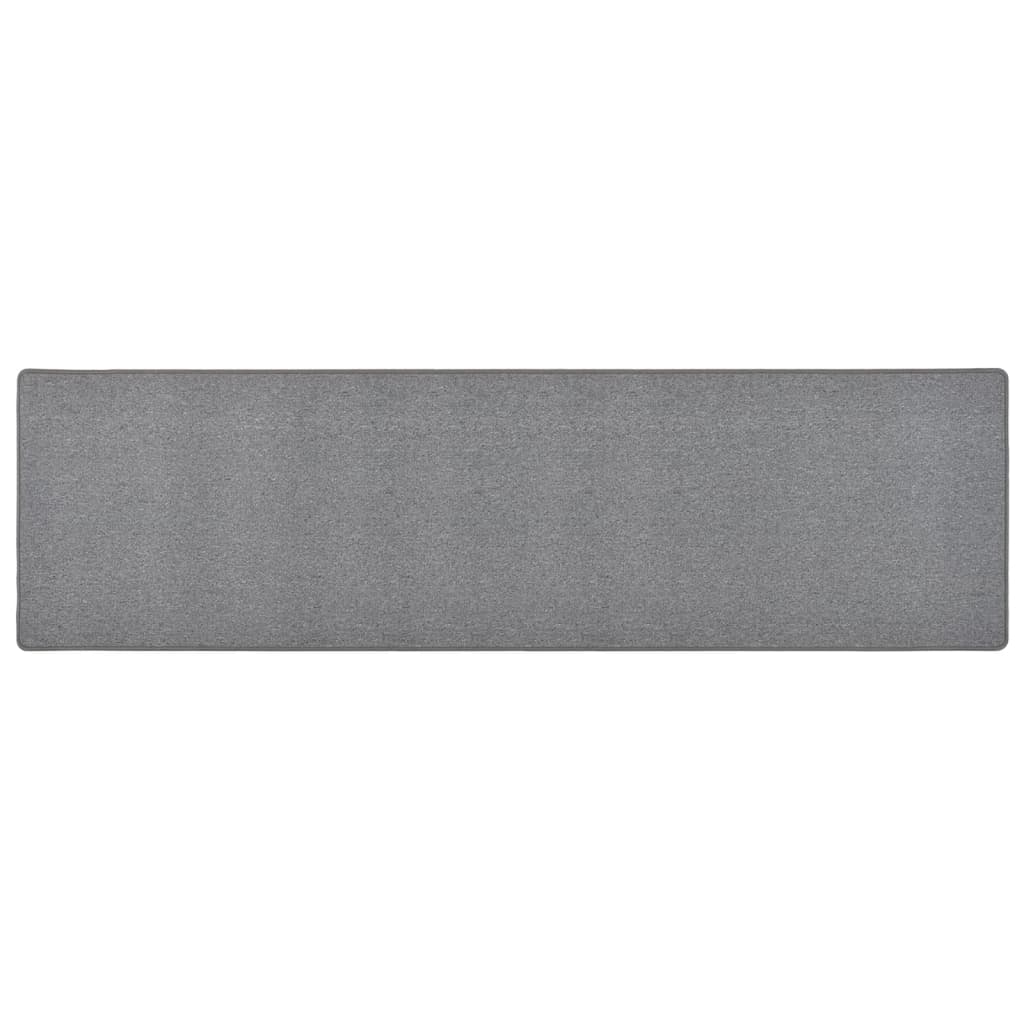 vidaXL Covor traversă, gri închis, 80x300 cm