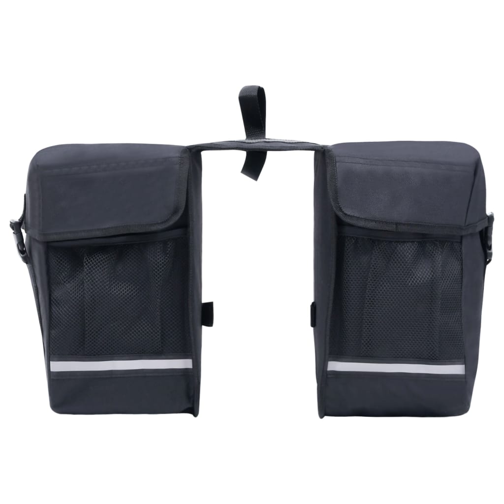 vidaXL Fietstas voor bagagedrager dubbel waterdicht 35 L zwart afbeelding