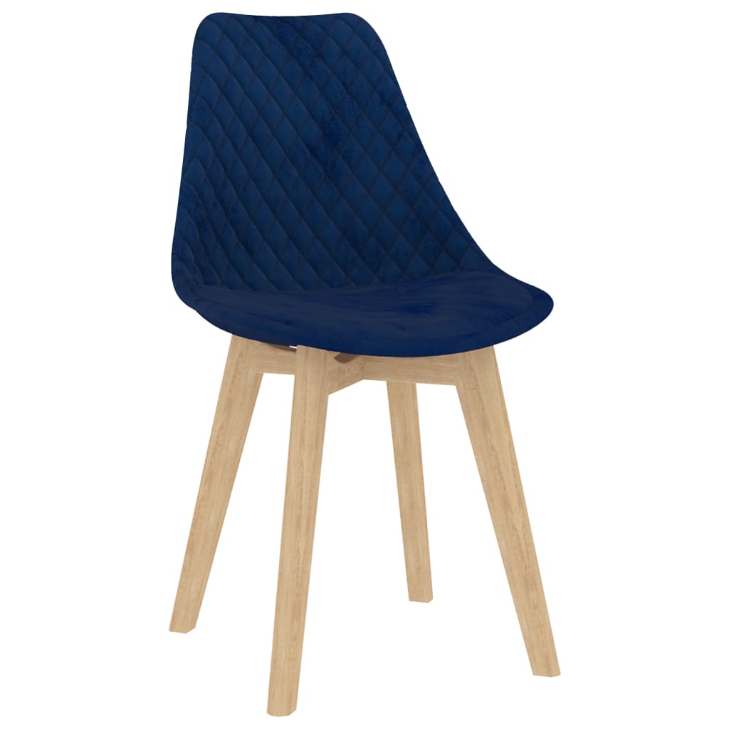 vidaXL Chaises à manger lot de 6 bleu velours