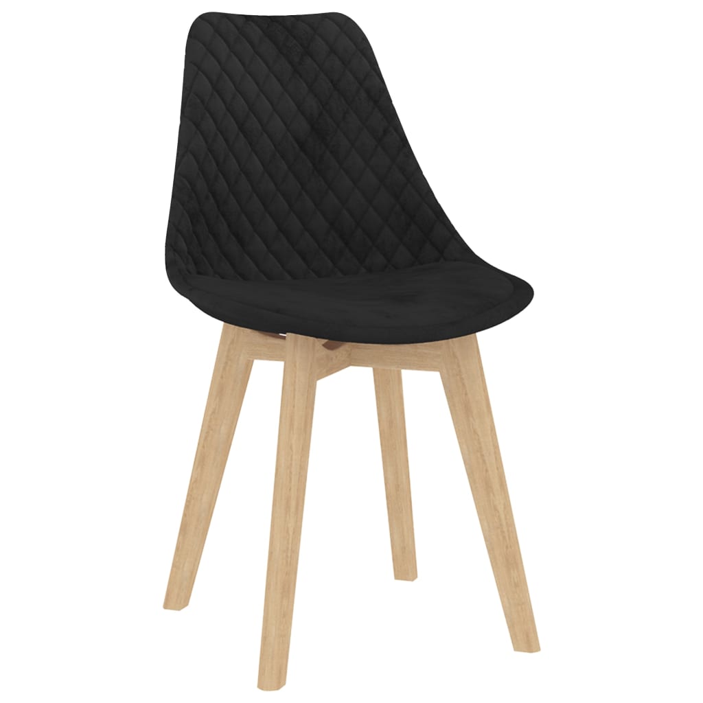 

vidaXL Eetkamerstoelen 6 st fluweel zwart