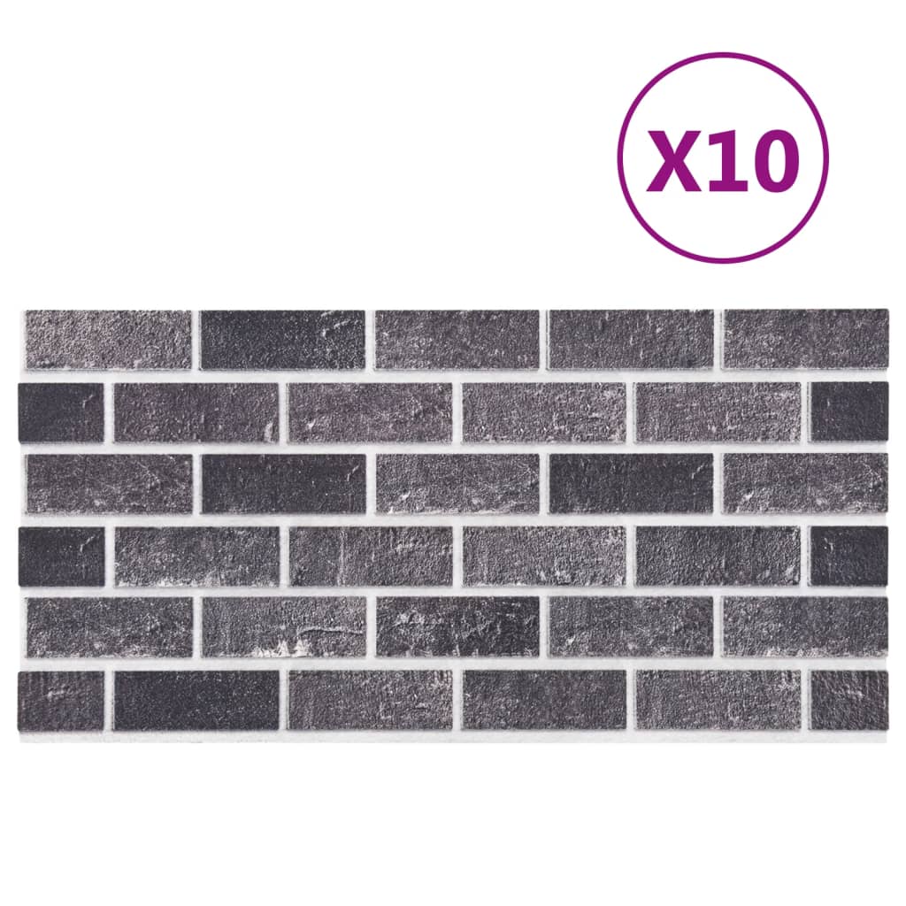 

vidaXL 11 st Wandpanelen 3D zwarte en grijze baksteen EPS